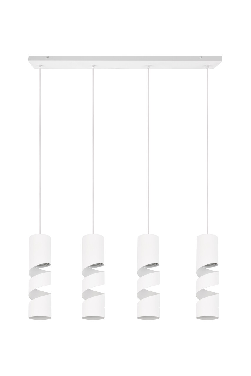 Lustra Stream, TRIO, 80x9x150 cm, 10W, 4x GU10, metal, alb mat