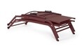 Sezlong cu roti Raul, Bizzotto, 68 x 195 x 101 cm, pliabil, aluminiu/textilena 2x1, rosu pepper