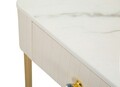 Set 2 masute inalte Wedding, Mauro Ferretti, 45x90 cm, lemn de pin/MDF/metal, crem/auriu