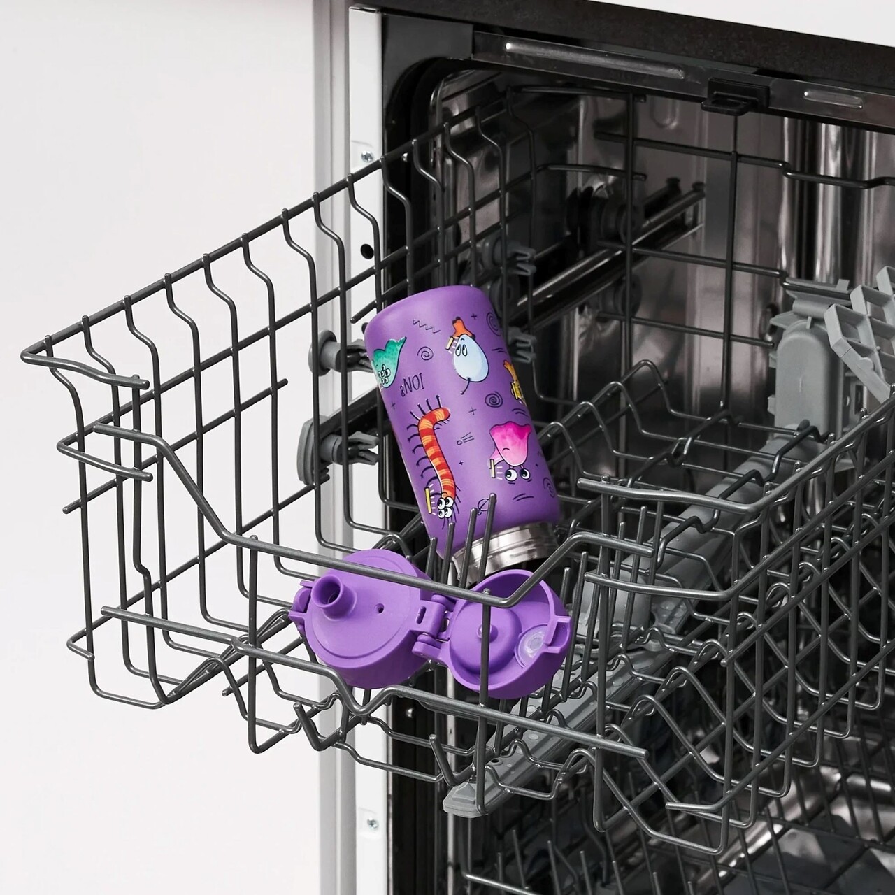Sticla apa pentru copii, inox, 400ml, Aliens - Ion8 - view 9