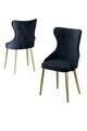 Set scaune (8 piese), Hanah Home, Alpa, Antracit / Aur