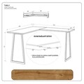 Birou FLY171040, Gauge Concept, 80x18x75 cm, PAL, stejar