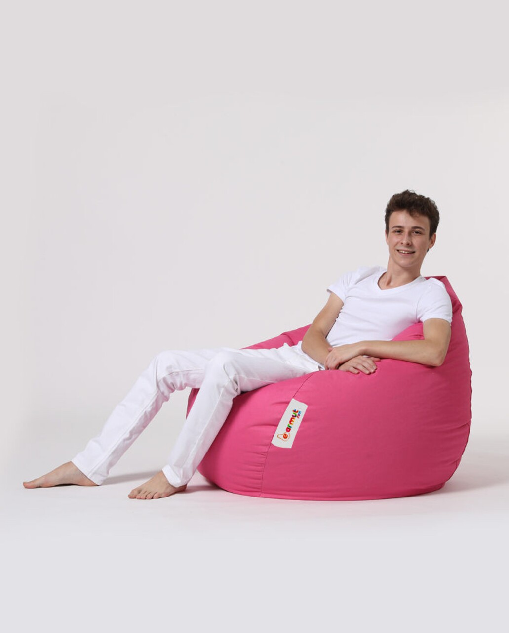 Fotoliu Puf, Bean Bag, Ferndale Premium XXL, 115 X 130 Cm, Poliester Impermeabil, Roz