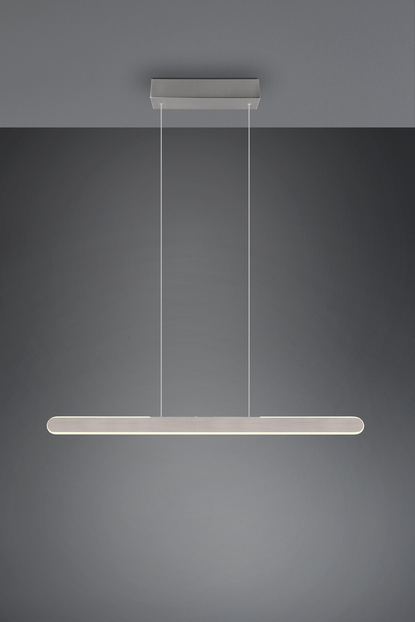 Lustra Helios, TRIO, 100x8.5x160 cm, 28W, 1x SMD, metal, argintiu lucios