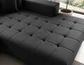 Coltar extensibil dreapta 4 locuri ELTAP, Sol-24, Solange, 292x196x84 cm, lemn/poliester, negru