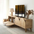 Comoda TV, Neostill, Mesta, 180x50x35 cm, Cadru: PAL MELAMINAT 100%., Stejar
