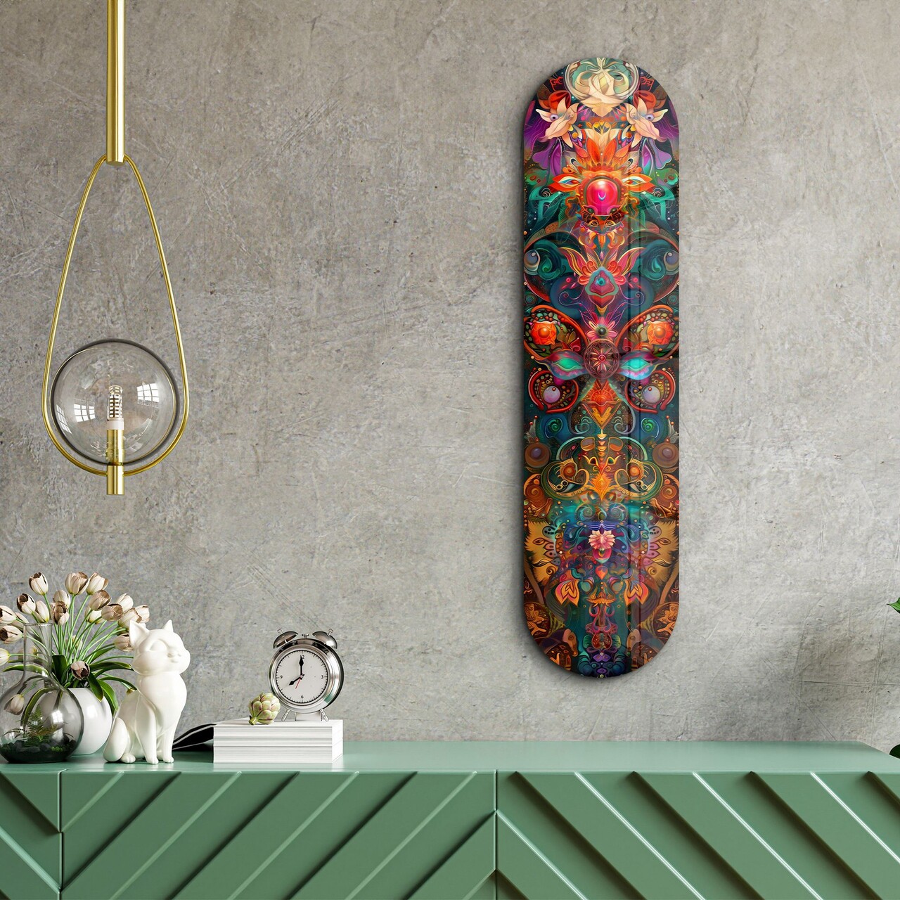 Tablou decorativ, Bohemian Flower Dream v4, Dimensiune: 20 x 80 cm, Multicolor - view 4