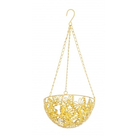 Cos suspendabil, butterfly, bizzotto, 20x46 cm, galben