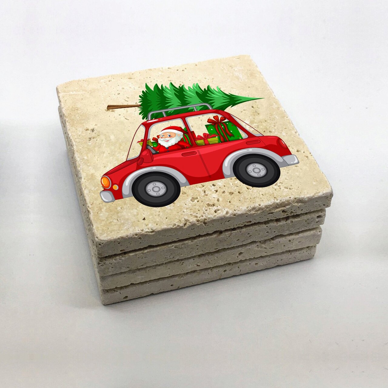 Set suporturi de pahare, Hermia, 366TYR1211, 10 x 10 x 1 cm, 4 piese, Multicolor - view 3