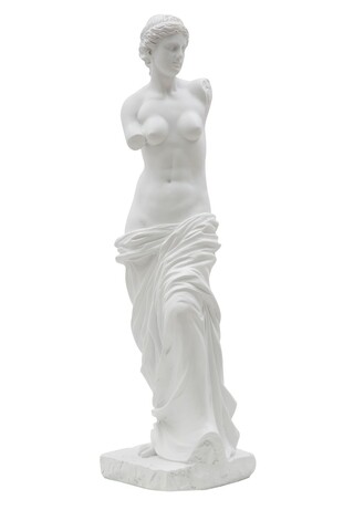 Statueta decorativa, Woman Sculpture, Mauro Ferretti, 14×29 cm, polirasina, alb