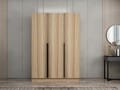 Dulap pentru haine, Minerva, Kale Oak, 135x210x52 cm, PAL, Stejar