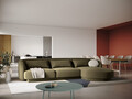 Coltar dreapta 4 locuri, Tulum, Cosmopolitan Design, 255x156x70 cm, catifea, verde