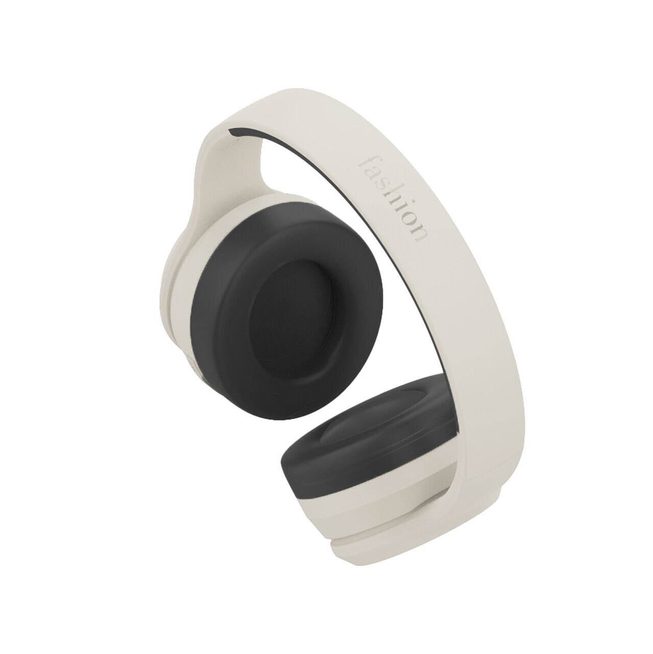 Casti wireless ANC Fashion TV, Matte Cream-Gold, 17x18.5x8 cm, crem/negru - imagine 2
