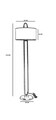 Lampadar, Stala, 846STL2966, Metal, Bej / Negru / Bronz