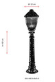 Lampadar de exterior, Avonni, 685AVN1365, Plastic ABS, Maro