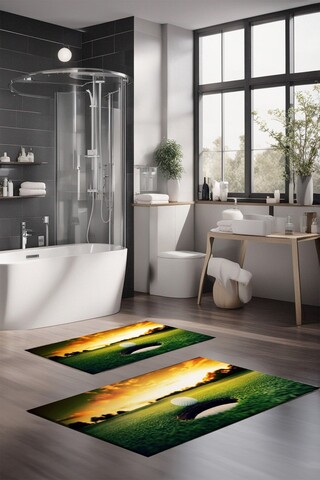 Set covorase de baie, Cartwright, CT-5147, Poliester, Multicolor