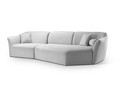 Coltar dreapta 5 locuri, Hailey, Micadoni Home, 292x138x79 cm, tesatura boucle, ivoriu