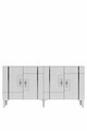 Consola, Hanah Home, Ilay 150, 150x75x32 cm, Stejar Safir / Alb / Argintiu