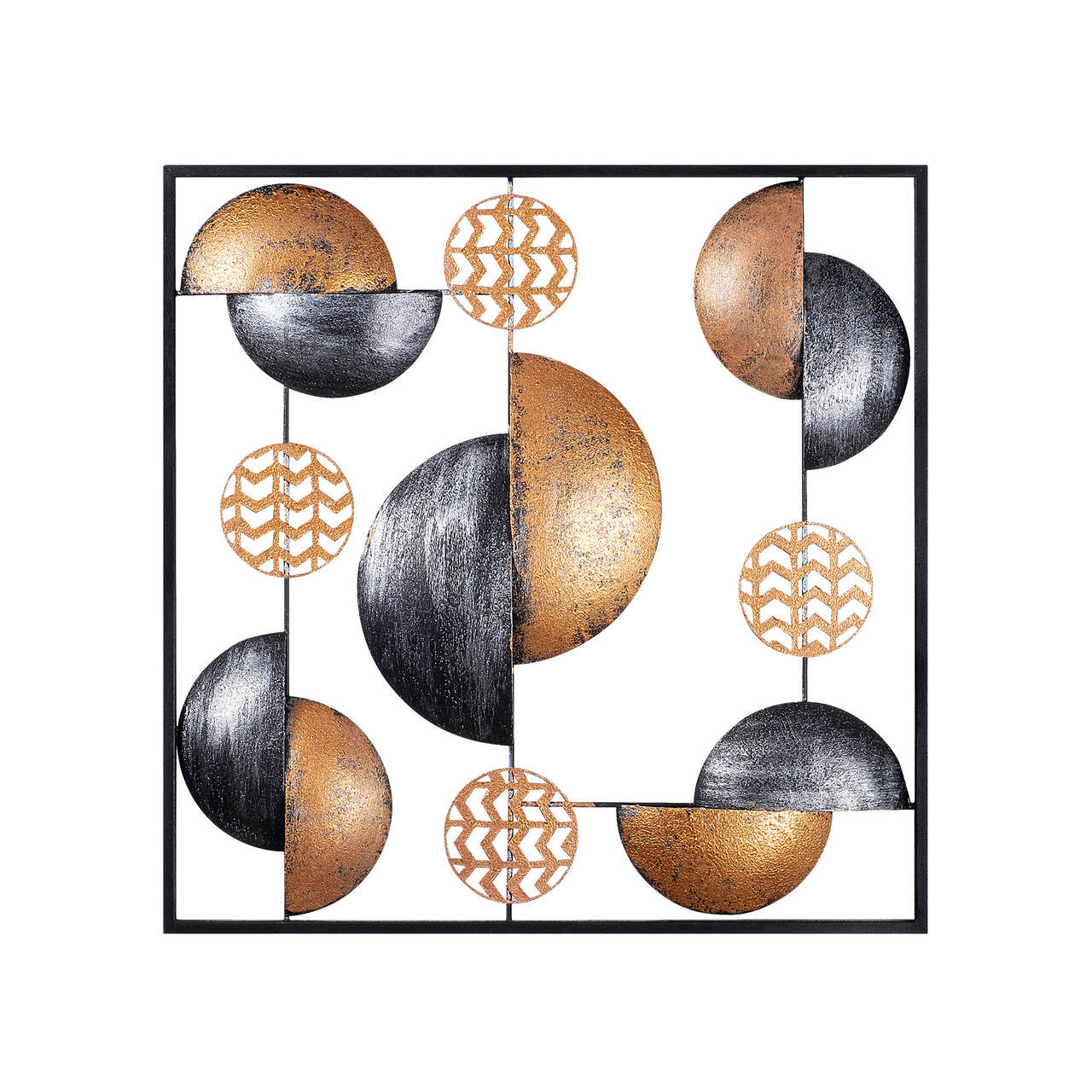 Decoratiune de perete, Metal Art My World, Metal, Dimensiune: 55 x 55 x 5 cm, Multicolor - 1 | YEO