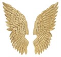 Set 2 decoratiuni de perete, Wings Beauty, Mauro Ferretti, 37 x 100 cm, fier, auriu