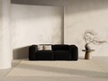Canapea 2 locuri, Bergamo, Cosmopolitan Design, 224x108x70 cm, tesatura structurata, negru
