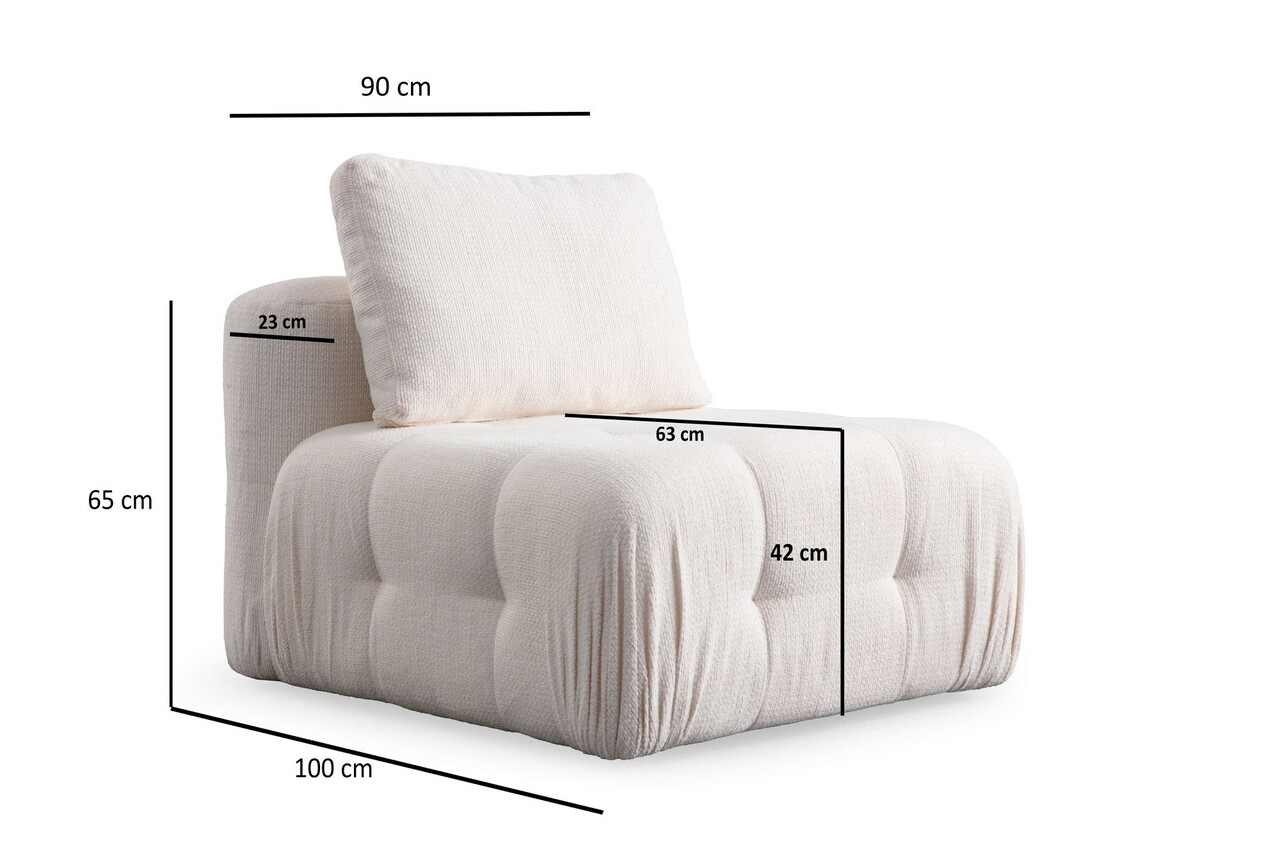 Fotoliu, Atelier del Sofa, 560ARE4147, Lemn de fag / PAL, Alb