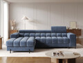 Coltar extensibil dreapta 3 locuri ELTAP, LT-40AU, Felro, 285x181x93 cm, lemn/poliester, albastru
