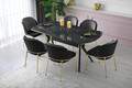 Set scaune 2 piese, Nmobb , Dore, Metal, Negru