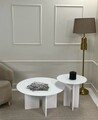 Set masuta de cafea, Rotexa, Leo (45 + 42), MDF , Alb