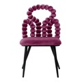 Scaun Bubble Beam, Homla, 56.5x52x87 cm, metal/catifea din poliester, mov/negru