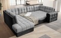 Coltar extensibil stanga 5 locuri ELTAP, LT-84MO-97MO, Blewett, 299x198x82 cm, lemn/poliester, gri deschis/gri inchis