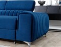 Coltar extensibil stanga 4 locuri, ELTAP, Lau-09, Laurence, 278x205x92 cm, lemn/poliester, bleumarin