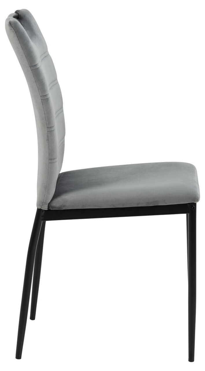 Scaun Dia, Actona, 43.5x53x91.5 cm, catifea/otel, gri inchis - view 9