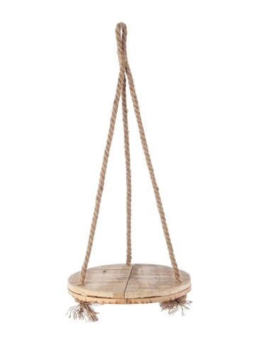 Suport suspendabil pentru ghiveci, yari round, bizzotto, 35x75 cm, lemn de pin/sfoara