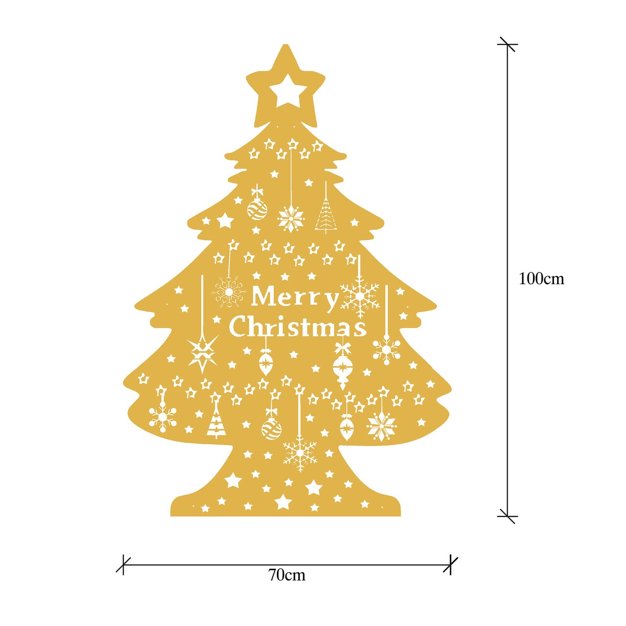 Decoratiune de luminoasa XMASGOLD-031, Tanelorn, 70x100 cm, metal, auriu - 2 | YEO