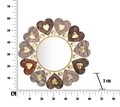 Oglinda decorativa Cuori, Mauro Ferretti, Ø 61 cm, fier/oglinda, multicolor