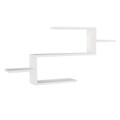 Raft pentru perete Twist, Furny Home, 104x14.5x49.4 cm, alb