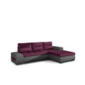 Coltar extensibil dreapta 4 locuri ELTAP, Ov17, Ottavio, 275x180x85 cm, lemn/poliester, violet inchis/gri inchis