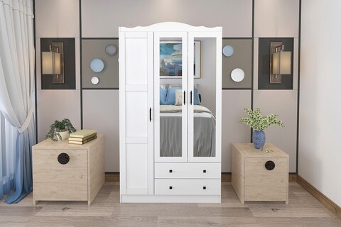 Dulap pentru haine, Glenevis, Sahra 903, 105x186x50 cm, Alb 105x186x50 imagine 2022