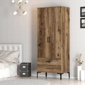 Dulap pentru haine, Hommy Craft, Kumsal T, 80x47.5x201.4 cm, PAL, Maro