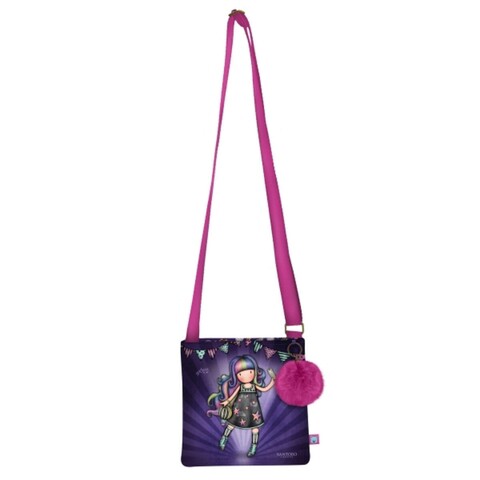 Geanta cu banduliera, gorjuss, up and away, 21 x 20 x 1.5 cm, poliester, multicolor