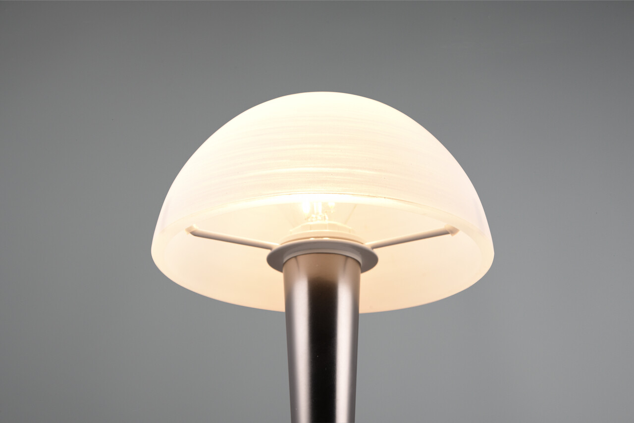 Lampa de masa Canaria, RL, 15x26.5 cm, 40W, 1x E14, metal, argintiu/alb - 1 | YEO