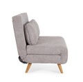 Canapea extensibila 2 locuri Walker, Bizzotto, 120x83x88 cm, otel/poliester, grej