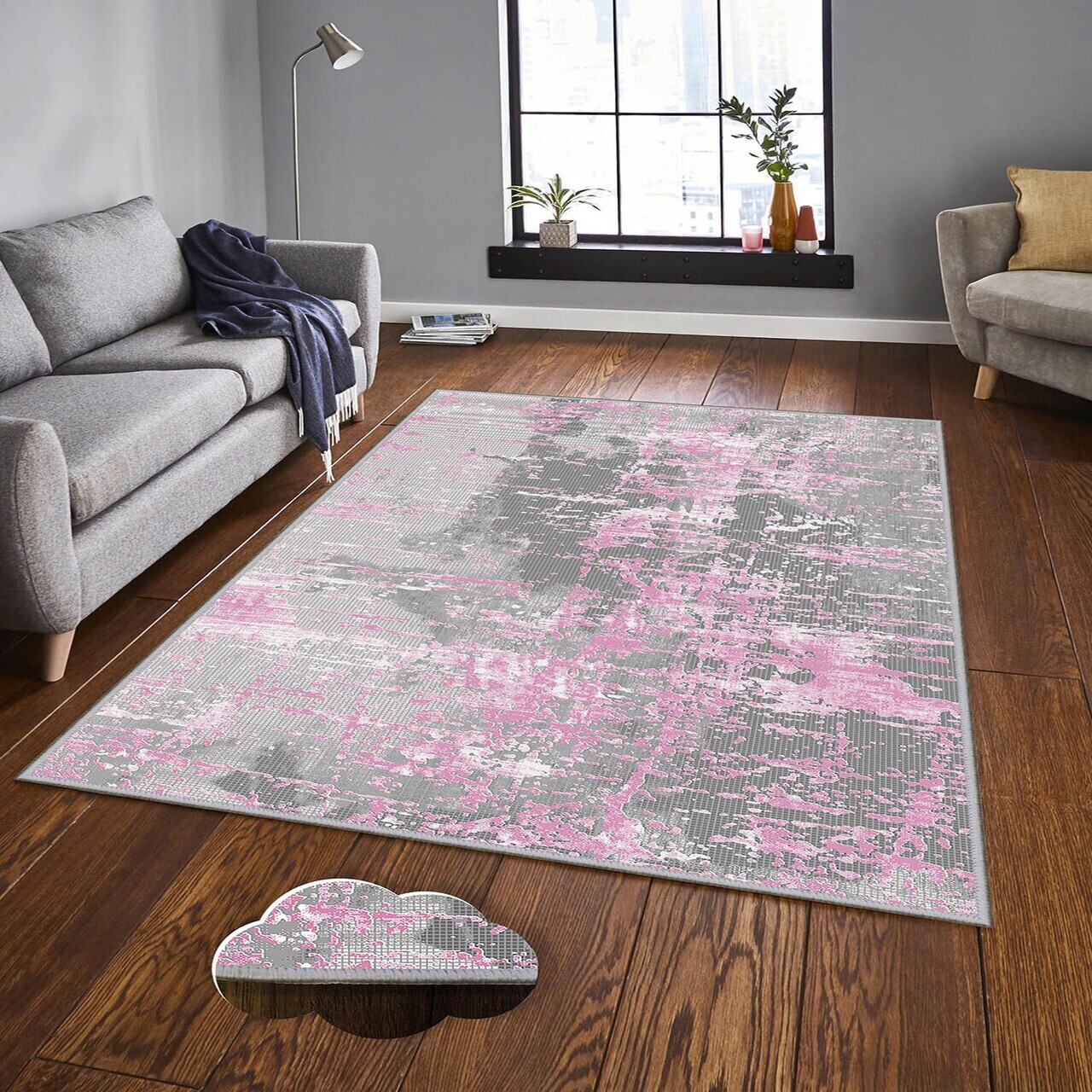 Covor Eexfab1166 80x300 cm Poliester Multicolor