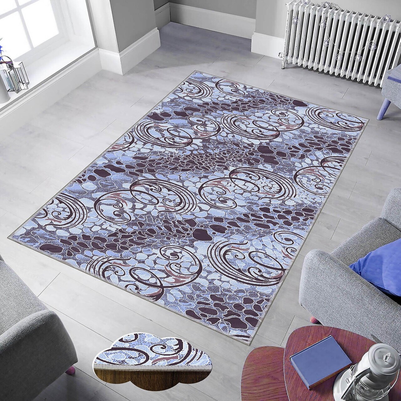Covor Eexfab1001-1 140x220 cm Poliester Multicolor