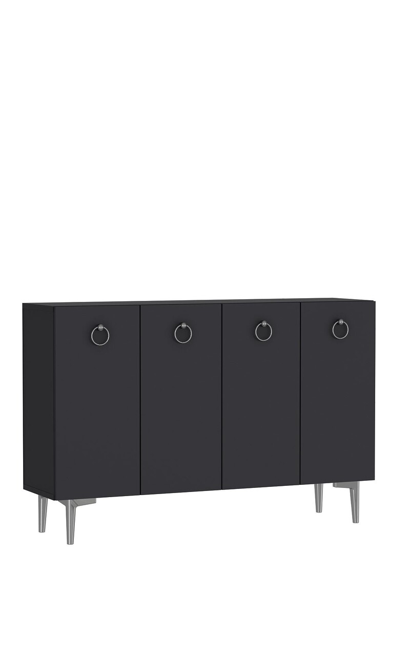 Consola, Hanah Home, Efes, 120x80x29.6 cm, PAL , Antracit / Argintiu - view 4