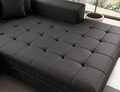 Coltar extensibil dreapta 4 locuri ELTAP, Sol-26, Solange, 292x196x84 cm, lemn/poliester, negru