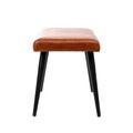 Bancheta Brizo, Homla, 90x37x45 cm, metal/piele, maro