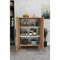 Dulap multifunctional, Hanah Home, 3 Raf 2 Kapak, 65x94.5x32 cm, Maro