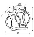 Lustra Douglas, Candellux, 24 x 24 cm, 1 x LED, 11W, maro